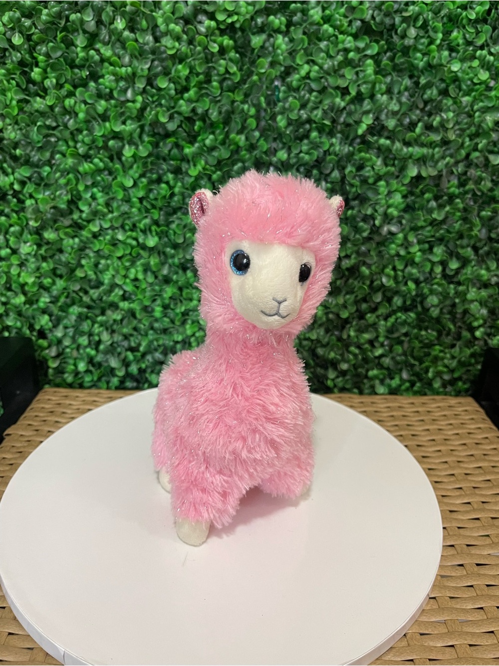 Pink Plush Alpaca Stuffed Animal